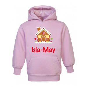 Christmas Gingerbread House Any Name Childrens Hoodie