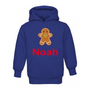 Christmas Gingerbread Man Any Name Childrens Hoodie