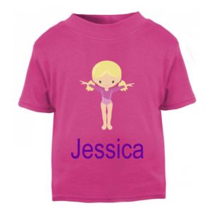 Gymnast Any Name Childrens Printed T-Shirt