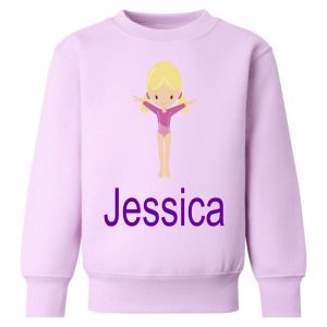 Gymnast Any Name Childrens Sweatshirt / Jumper