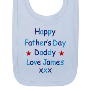 Happy Father's Day Text Baby Bib