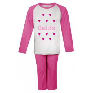 Hearts Any Name Childrens Pyjamas