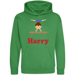 Boy Gymnast Any Name Childrens Hoodie