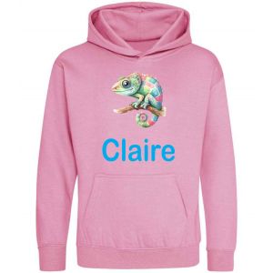 Chameleon Any Name Childrens Hoodie