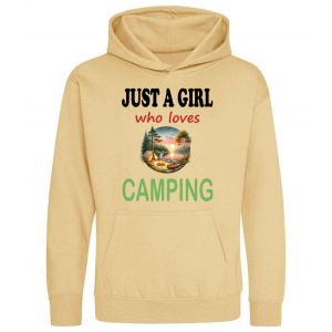 Just a Boy / Girl who loves CAMPING Childrens Hoodie