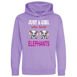 Just a Boy / Girl who loves ELEPHANTS Childrens Hoodie