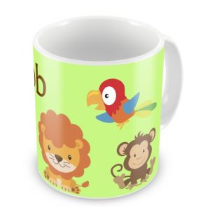 Jungle Animals + Name Mug