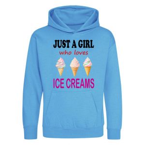 Just a Boy / Girl who loves ICE CREAMS Childrens Hoodie