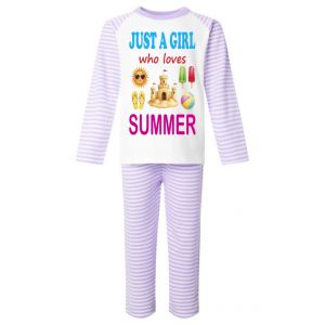 Just a Boy / Girl who loves SUMMER Childrens Pyjamas