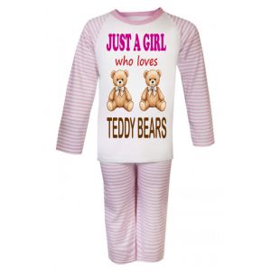 Just a Boy / Girl who loves TEDDY BEARS Childrens Pyjamas