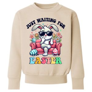 Just Waiting For Easter Any Name Childrens Sweatshirt / Jumper