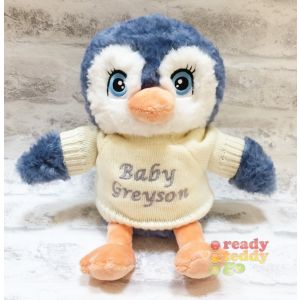 Keel Toys Eco Penguin Teddy Bear with Knitted Jumper