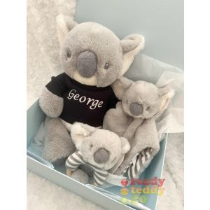 Keel Eco Baby Koala Teddy Bear + Comforter + Rattle Baby Boy Girl Unisex Gift Box Set