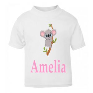Koala Any Name Childrens Printed T-Shirt