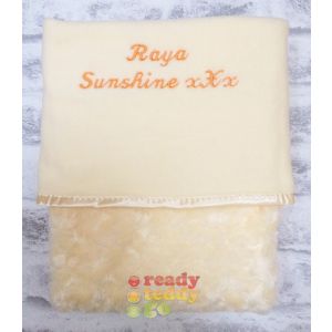 Any Name Lemon Rose Wrap Baby Blanket