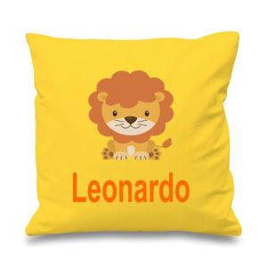 Lion Any Name Printed Cushion