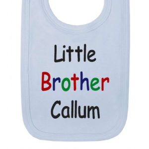 Little Brother Any Name Baby Bib