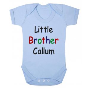 Little Brother Any Name Baby Vest