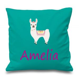 Llama Any Name Printed Cushion