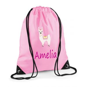 Llama Any Name Drawstring Bag