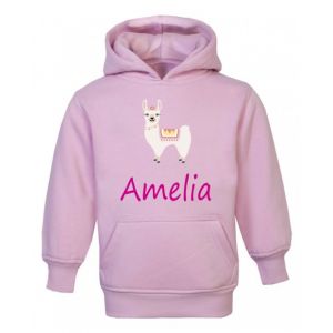 Llama Any Name Childrens Hoodie