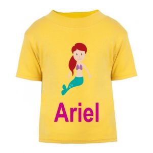 Mermaid Any Name Childrens Printed T-Shirt