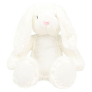 Small White Bunny Rabbit Soft Toy - Glitter, Felt or Plain Vinyl