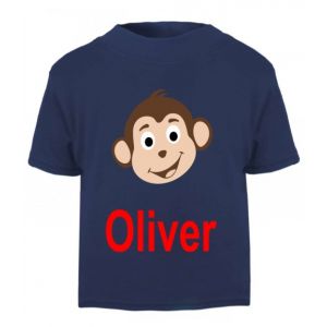 Monkey Any Name Childrens Printed T-Shirt