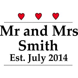 Mr and Mrs Wedding Design