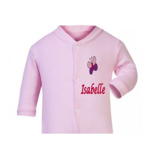 Any Name Butterfly Baby Sleepsuit