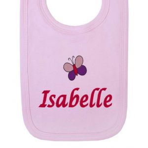 Any Name Butterfly Baby Bib