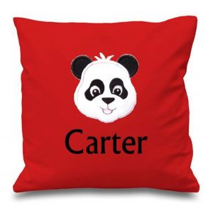 Panda Any Name Embroidered Cushion