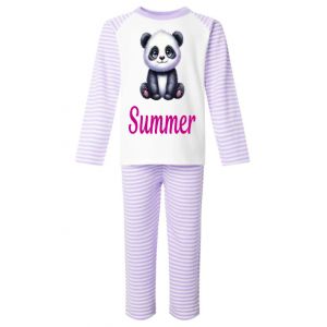 Panda Any Name Childrens Pyjamas