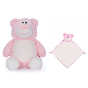 Cubbyford The Pink Bear Cubbie & Blankie Gift Set