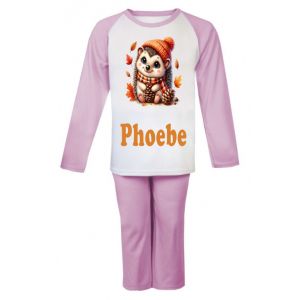 Autumn Hedgehog Any Name Childrens Pyjamas