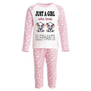 Just a Boy / Girl who loves ELEPHANTS Childrens Pyjamas