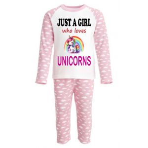 Just a Boy / Girl who loves UNICORNS Childrens Pyjamas