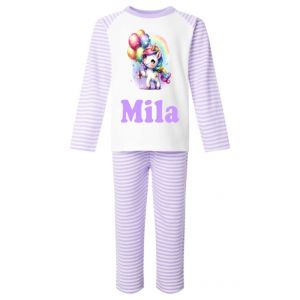 Unicorn Balloons Any Name Childrens Pyjamas