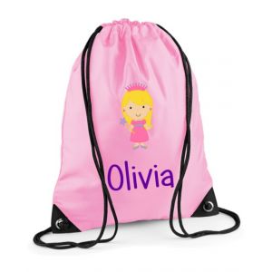 Princess Any Name Drawstring Bag