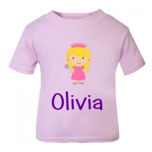 Princess Any Name Childrens Printed T-Shirt