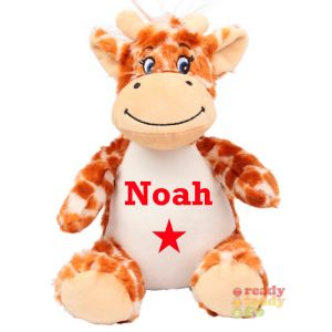 Small Giraffe Soft Toy - Felt, Glitter or Plain Vinyl on TUMMY