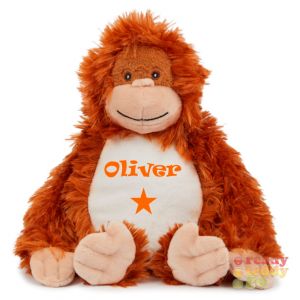 Small Orangutan Soft Toy - Felt, Glitter or Plain Vinyl on TUMMY