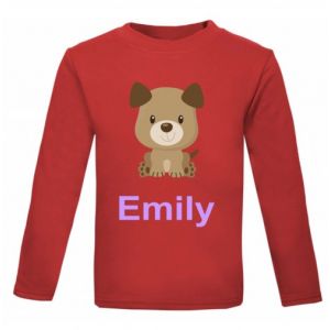 Puppy Dog Any Name Childrens Printed T-Shirt