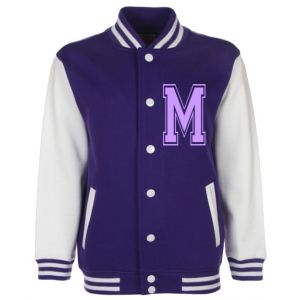 Personalised Junior Stanford Purple Varsity Jacket