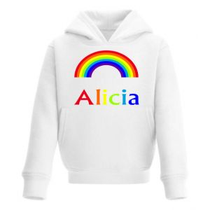 Rainbow Any Name Childrens Hoodie