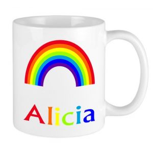 Rainbow + Name Mug