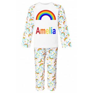 Rainbow Any Name Childrens Pyjamas