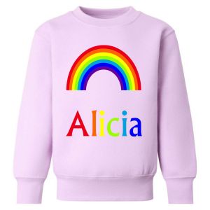 Rainbow Any Name Childrens Sweatshirt / Jumper
