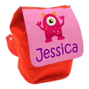 Pink Monster Any Name Toddler Backpack