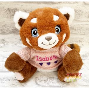Keel Toys Eco Red Panda Teddy Bear with Knitted Jumper